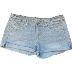 American Eagle Pin Striped Jean Shorts